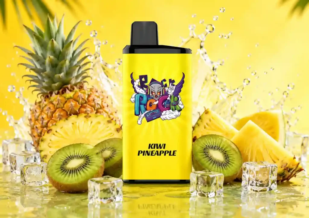 GC-MS chemical composition analysis of kiwi pineapple iget bar pro showing 23 volatile organic compounds including fruit ester profile