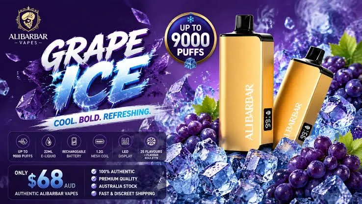 Grape Ice Alibarbar 13-Day Review grape ice alibarbar disposable vape review showing 22ml capacity 13 day testing timeline and grape flavor consistency results