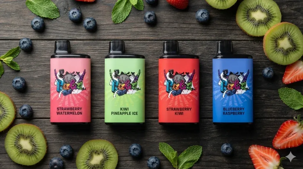 IGET Bar Pro Blueberry Raspberry flavour progression chart across 10000 puffs showing dual-berry consistency and quality scores
