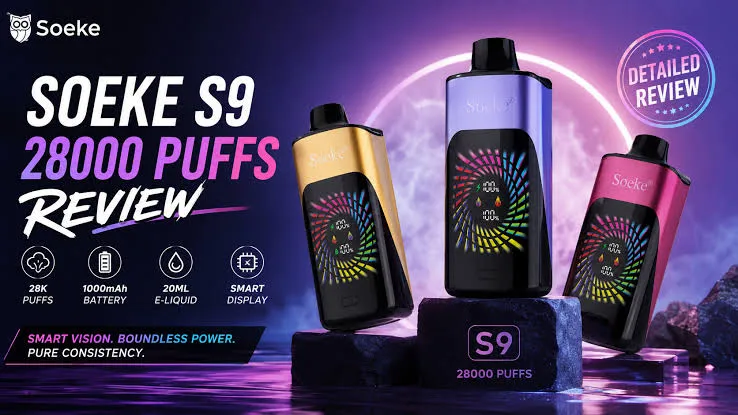 soeke vape s9 28000 performance analysis showing 18 day extended testing with premium flavor and battery longevity