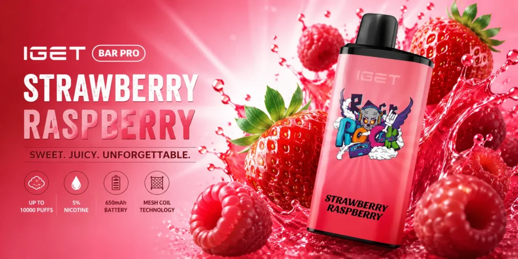 Strawberry Raspberry IGET Bar Pro Testing Professional laboratory setup showing Anna Mitchell conducting strawberry raspberry iget bar pro dual berry flavor analysis using GC-MS across complete 10000 puff testing cycle