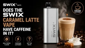does swix caramel latte vape have caffeine analysis showing zero caffeine content with ingredient breakdown and safety testing